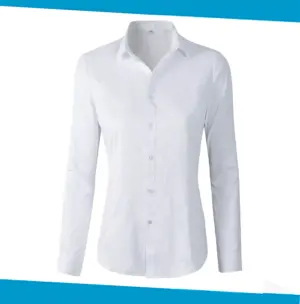 camisa blanca oxford mujer