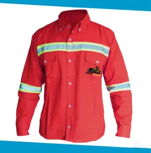 camisa drill con cinta reflectiva