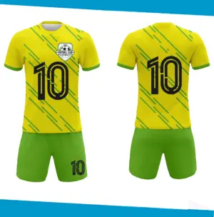 uniformes de futbol amarillo con verde